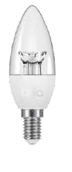 VELA LISA TRANSPARENTE – DIMERIZÁVEL – E14 – 4W – IRC>80