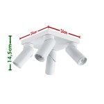 SPOT PIERE SOBREPOR 4*MR16 BRANCO - Vista 5