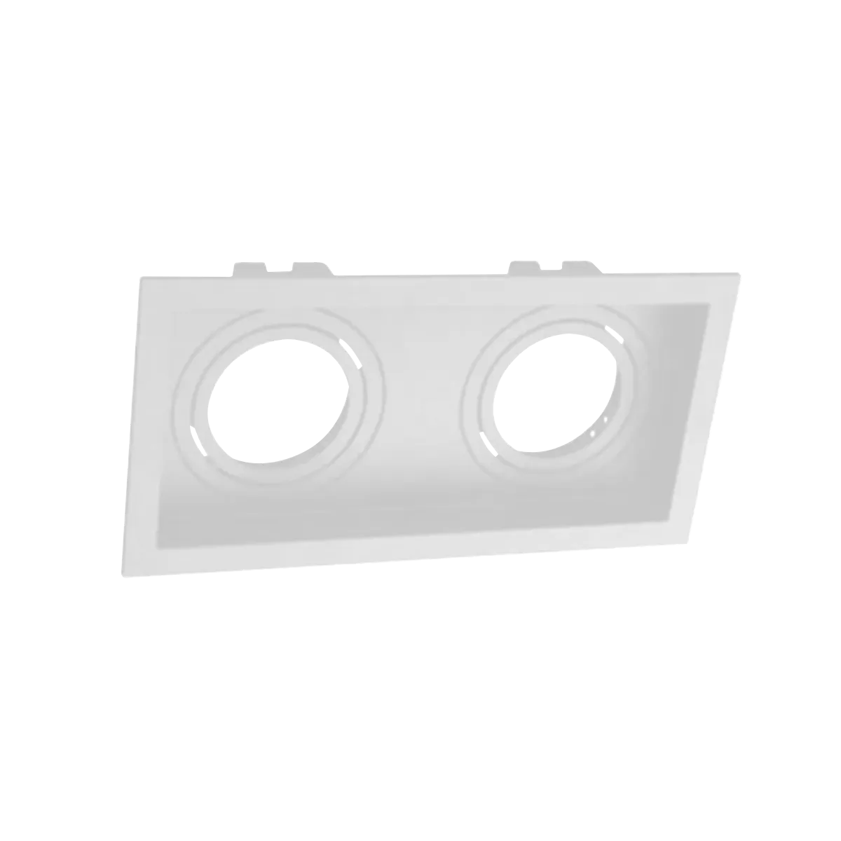 EMBUTIDO FACE RECUADA DUPLO BRANCO ESTRUTURA EM ABS E POSSUI ANTI UV