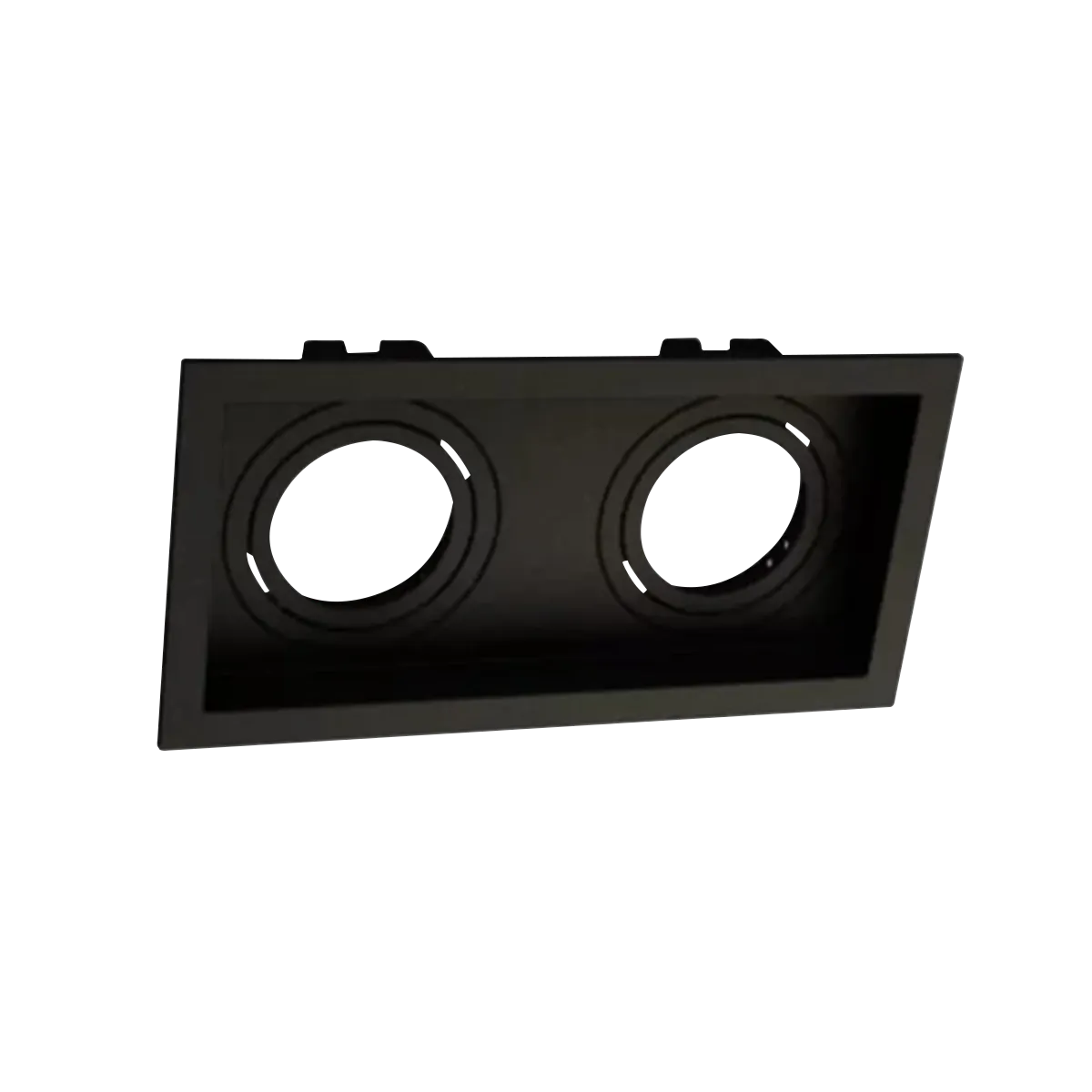 EMBUTIDO FACE RECUADA DUPLO PRETO ESTRUTURA EM ABS E POSSUI ANTI UV