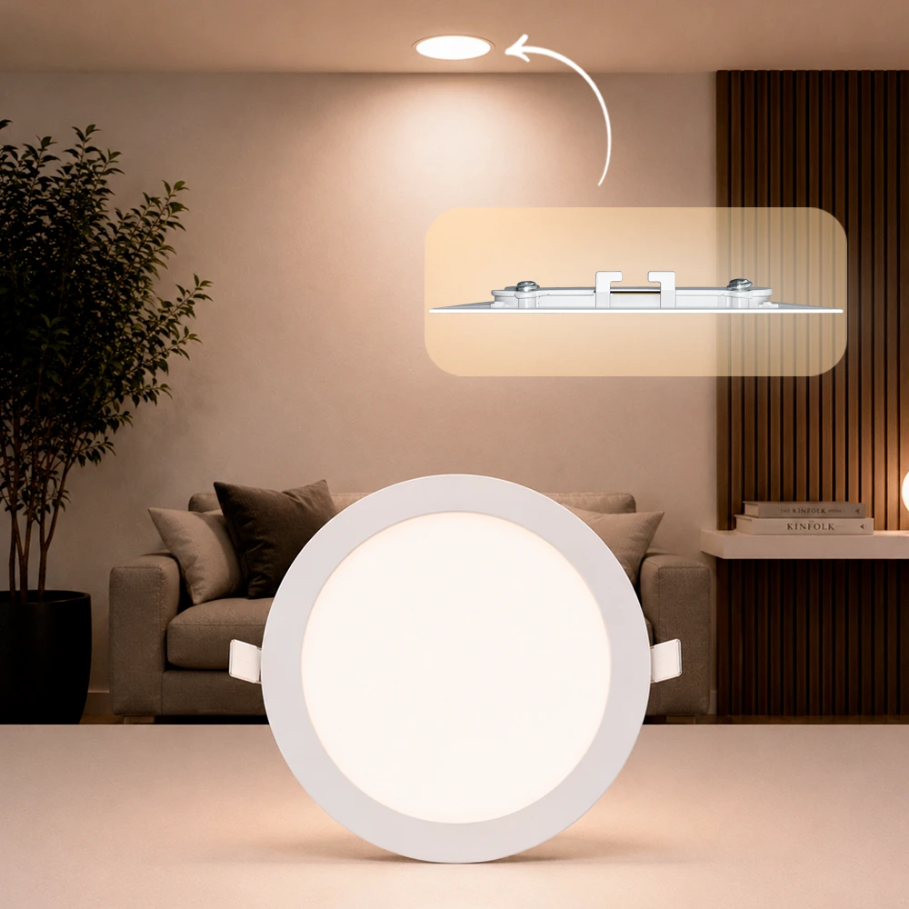 PAINEL DE LED EMBUTIR REDONDO ALUMINIO - Vista 2